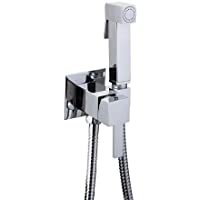 Kibath 469251 Grifo WC Bidet higiene íntima para Agua fría y Caliente diseño Cuadrado. Fabricado en latón- Cromo Brillo…